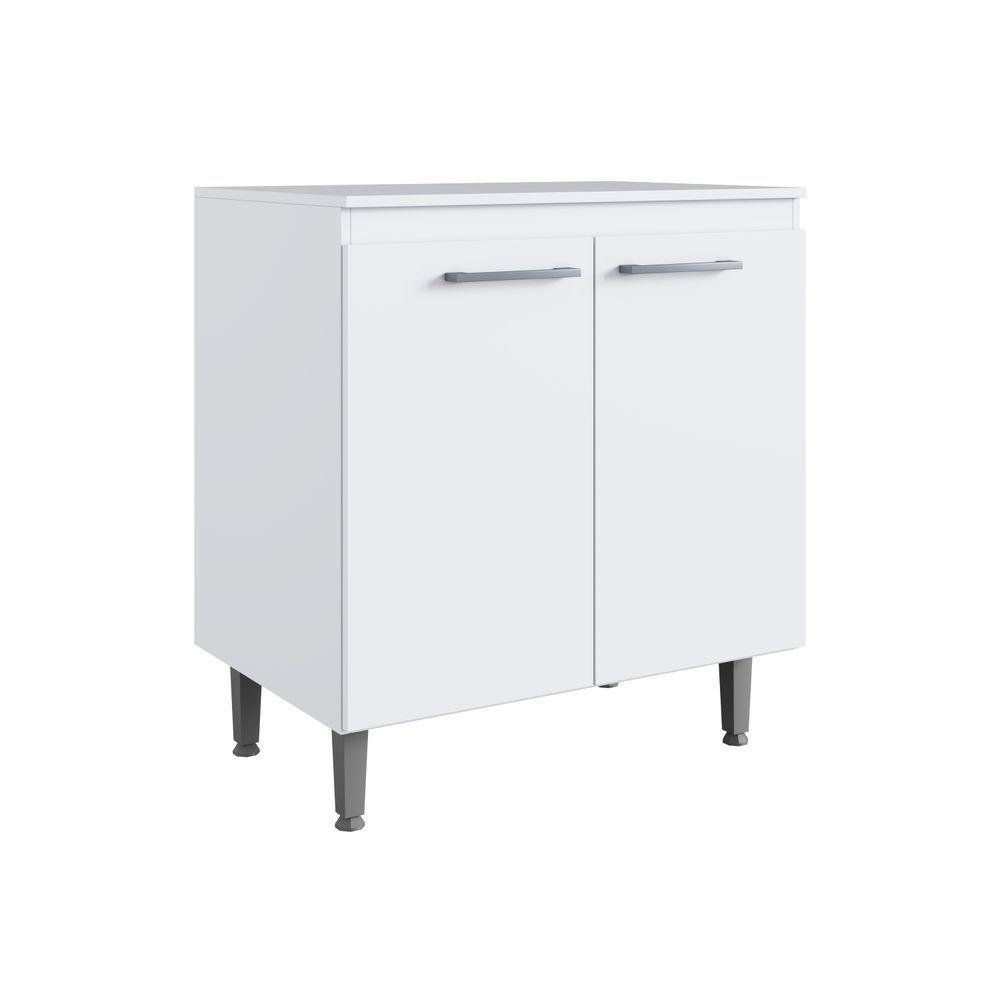 Armário De Cozinha Com Balcão E 2 Portas Para Cooktop 4 Bocas Branco - 2