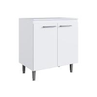 Armário De Cozinha Com Balcão E 2 Portas Para Cooktop 4 Bocas Branco - 2