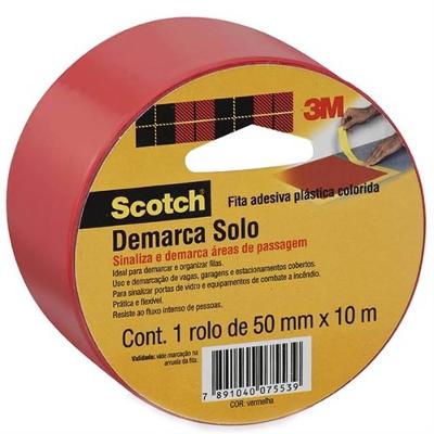 Fita Demarca Solo Vermelha 50mmx10m - H0002204123 - 3m Fita Demarca Solo Vermelha 50mmx10m 3m