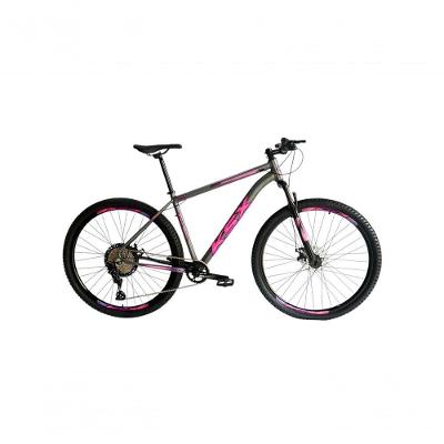 Bicicleta Aro 29 Ksx Sd7 12v Garfo Com Trava K7 11/50 Freios Hidráulicos Kit 1x12 - Grafite/rosa Tam. 17