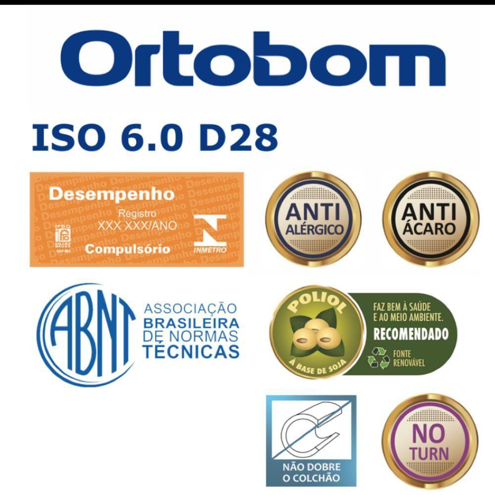 Colchão Misto Iso 60 D28 Solteiro 88x188x18cm - 1040406511 - Ortobom Colchao Misto Iso 60 D28 Solteiro 88x188x18 - 3