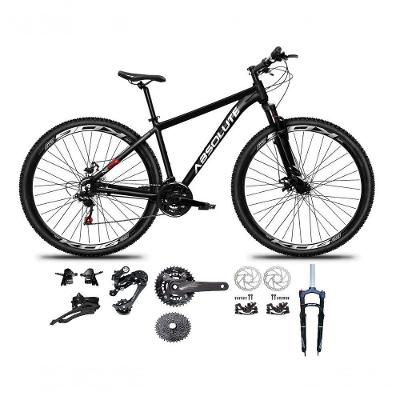 Bicicleta Aro 29 Absolute Nero 5 Kit 2x9 Gta Sunrun Freio Disco K7 Pedivela 24-38d Garfo Com Trava Preto Tam.21