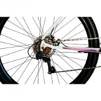 Bicicleta Aro 29 Ksx Sd7 21v Cabos Internos Alumínio Freios A Disco Garfo Suspensão Branco Rosa Violeta Tamanho 17