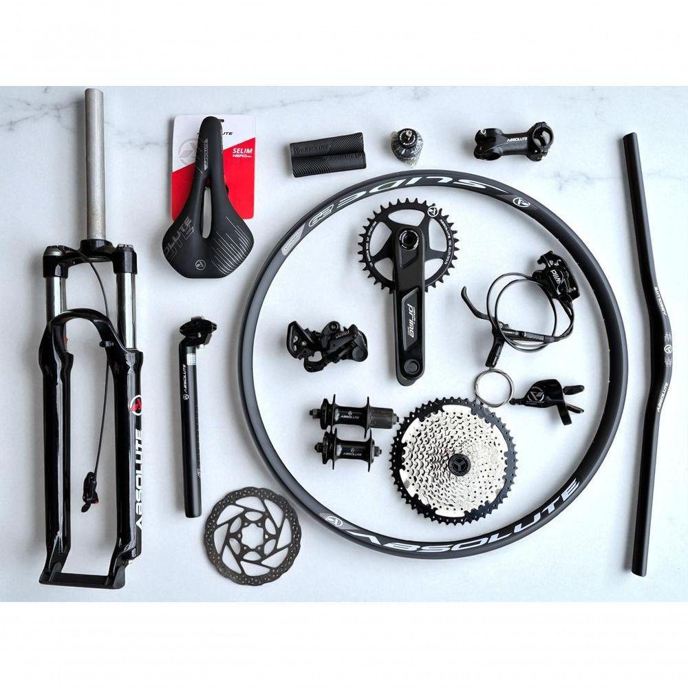 Bike Aro 29 Nero 5 Peças Inteira Absolute 12v Hollowtech Garfo Trava Remota Pneu Faixa Freio Hidráulico. Azul Tam.17 - 2