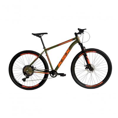 Bicicleta Aro 29 Ksx Sd7 12v Garfo Com Trava K7 11/50 Freios Hidráulicos Kit 1x12 - Verde/laranja Tam. 19
