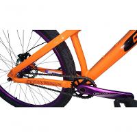 Bicicleta 26 Gta Gravity Cor Laranja Freeride Single Cubo K7 Barulhento Freio Hidráulico Garfo C/trava Pneu Flame Preto - 5