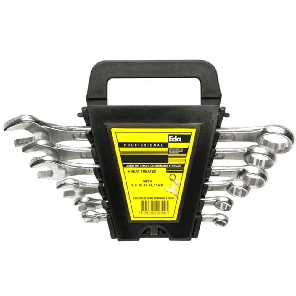 Conjunto De Chaves Combinadas Bandeja Plástica 6 Unidades - 8bu - Eda - 1