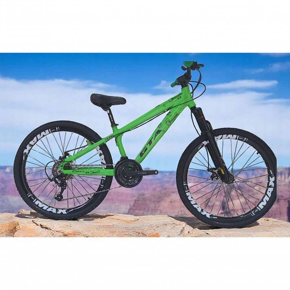 Bicicleta 26 Gta Rebel Freeride Cor Verde 21v Aros Vmaxx Freio A Disco Pneu Flame - 2