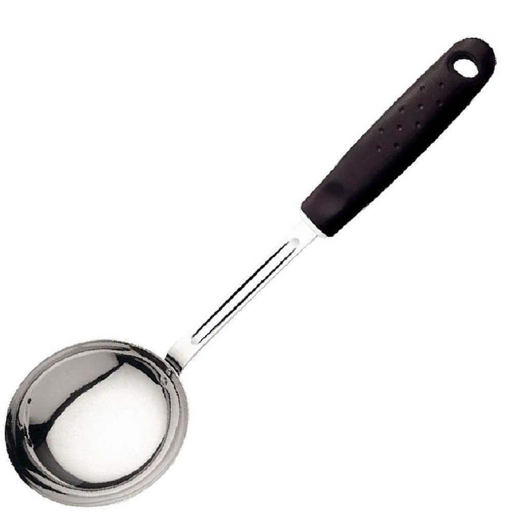 Concha Em Aço Inox Com Cabo Preto Da Linha Utilitá - 25653100 - Tramontina Concha Inox Utilita Tramontina 25653-100 - 1