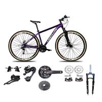 Bicicleta Aro 29 Absolute Nero 5 Kit 2x9 Gta Sunrun Freio Disco K7 Garfo C-trava Pneu C-faixa Roxo Tam.13.8 - 1