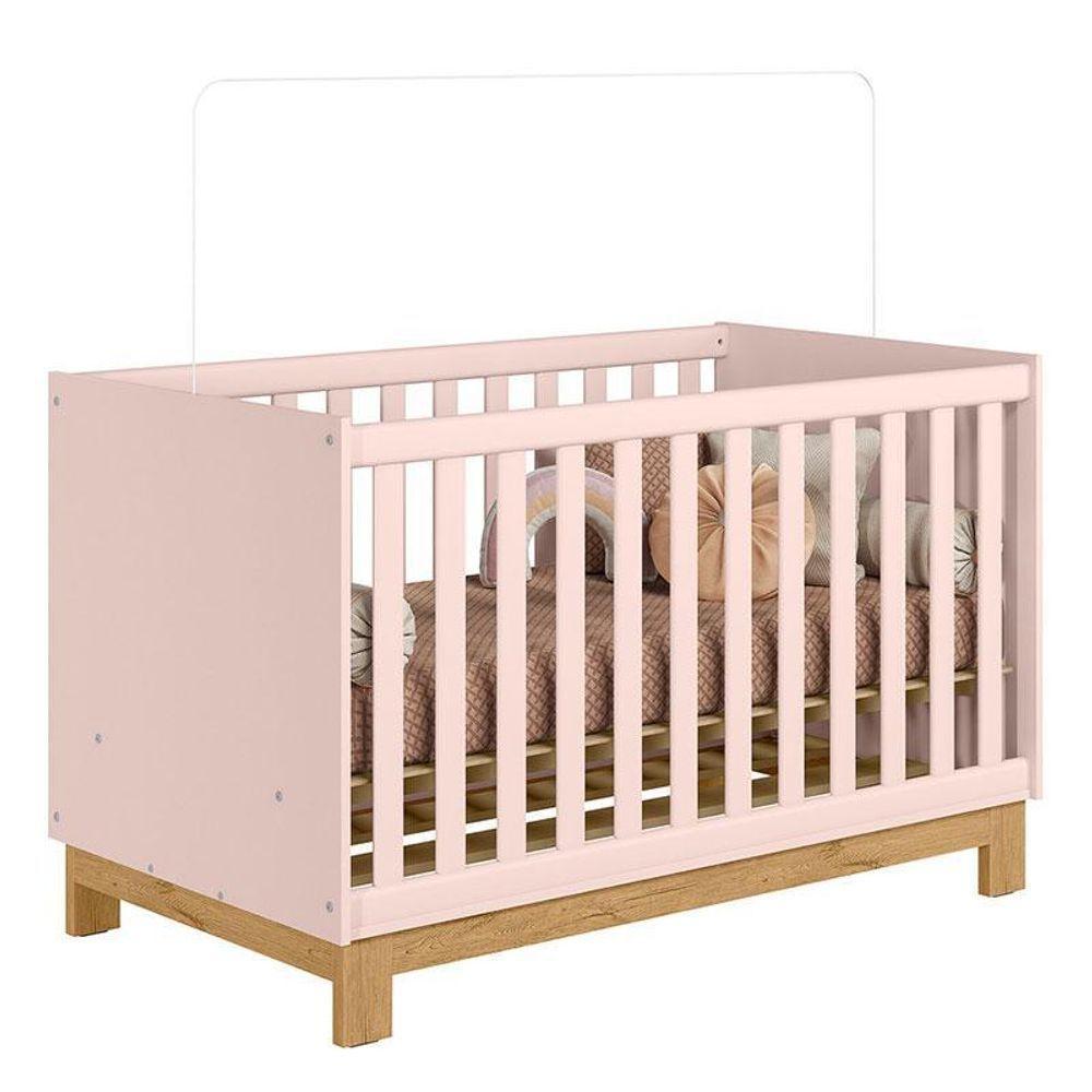 Quarto De Bebê Q Encanto Slim Rosa Acetinado Com Colchão Tend Tudo – Qmovi - 2