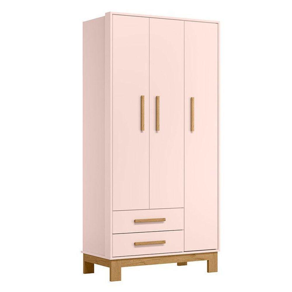 Quarto De Bebê Q Encanto Slim Rosa Acetinado Com Colchão Tend Tudo – Qmovi - 4