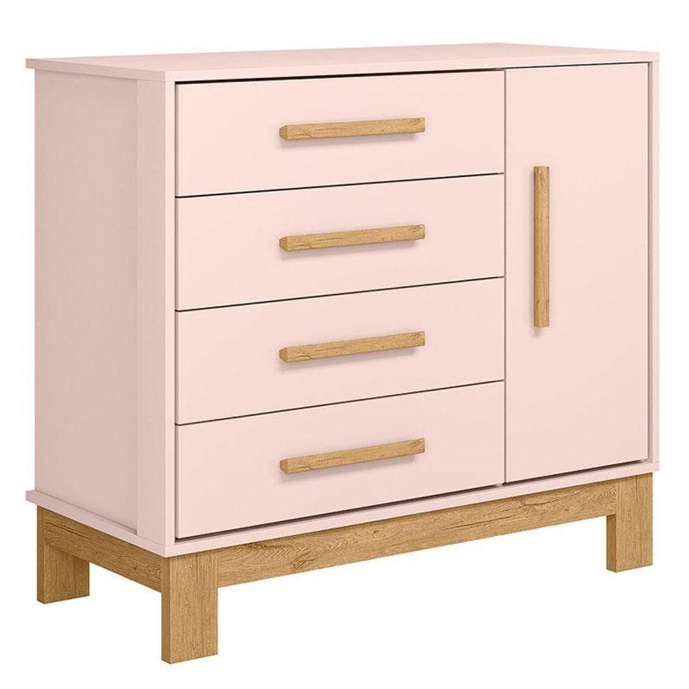 Quarto De Bebê Q Encanto Slim Rosa Acetinado Com Colchão Tend Tudo – Qmovi - 6