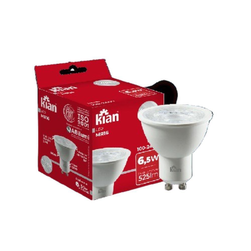 Kit 10 Lâmpadas Led Mr16 6,5w 4000k Branca Neutra Bivolt - 1