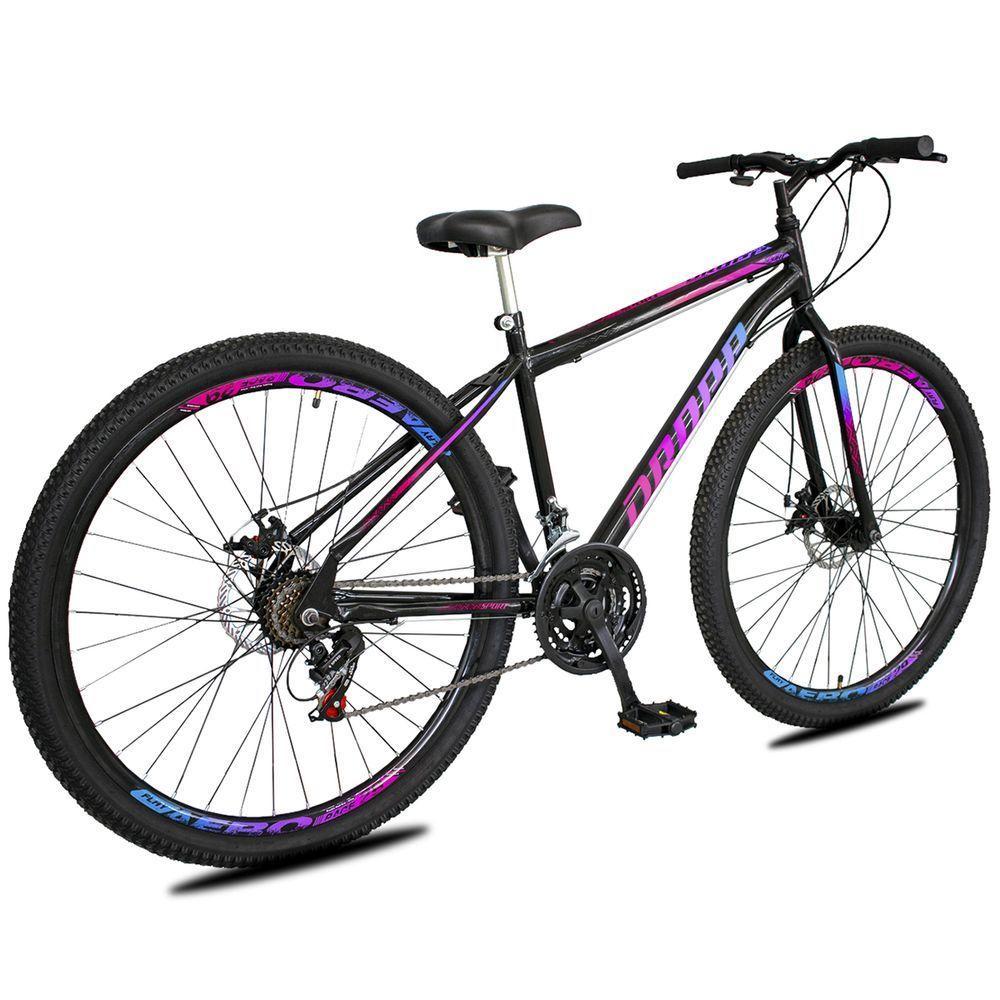 Bicicleta Aro 29 Dropp Sport Aero Aço Carbono 21 Vel Marchas Freio A Disco - Preto e Azul - 2