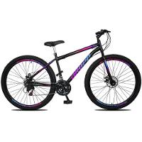 Bicicleta Aro 29 Dropp Sport Aero Aço Carbono 21 Vel Marchas Freio A Disco - Preto e Azul - 3