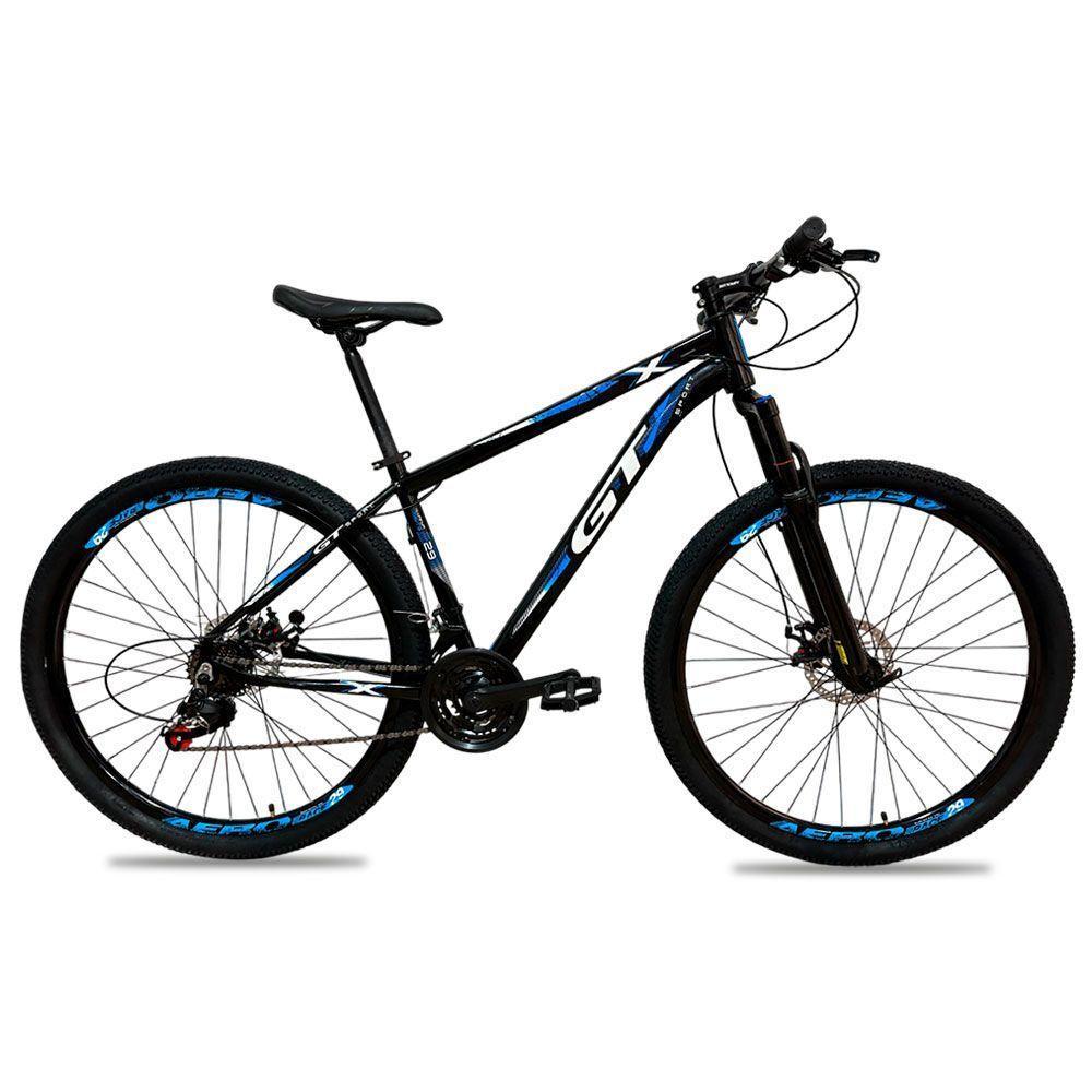 Bicicleta Aro 29 Alumínio K7 24 Marchas Freio A Disco Quadro:17 Azul - 2