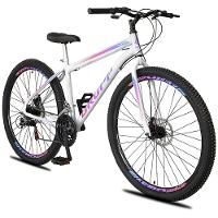Bicicleta Aro 29 Dropp Sport Aero Aço Carbono 21 Vel Marchas Freio A Disco - Branco e Azul - 1