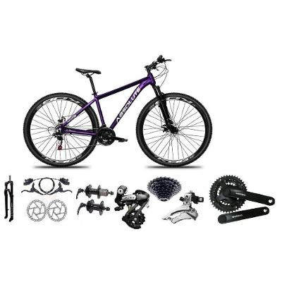 Bicicleta Aro 29 Absolute Nero 5 Shimano Altus 24v Freios Hidráulicos Garfo Com Trava Roxo Tam 19