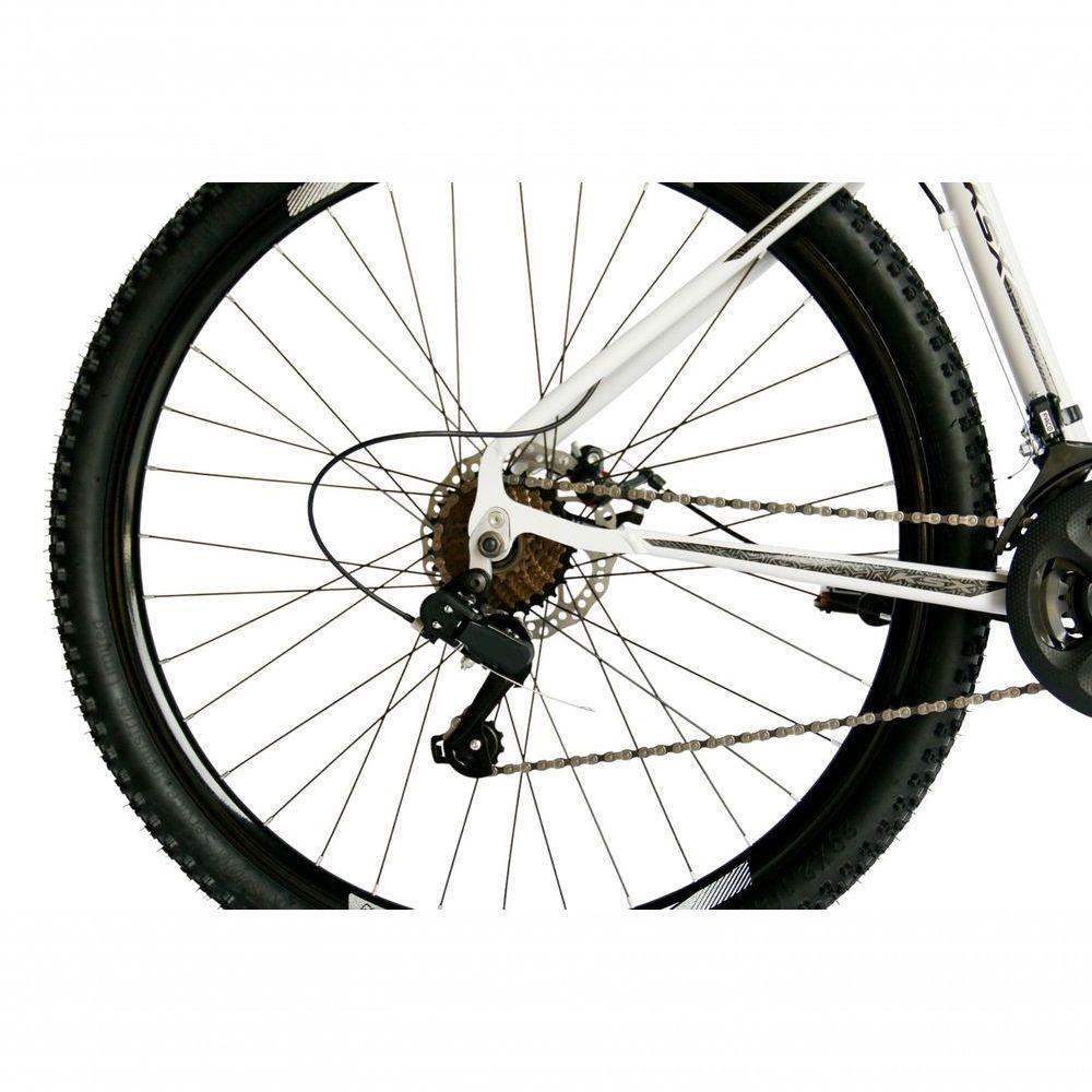 Bicicleta Aro 29 Ksx Sd7 21v Cabos Internos Alumínio Freios A Disco Garfo Suspensão Branco Preto Tamanho 21 - 3
