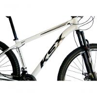Bicicleta Aro 29 Ksx Sd7 21v Cabos Internos Alumínio Freios A Disco Garfo Suspensão Branco Preto Tamanho 17 - 2