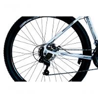 Bicicleta Aro 29 Ksx Sd7 21v Cabos Internos Alumínio Freios A Disco Garfo Suspensão Branco Prata Tamanho 15