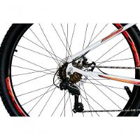 Bicicleta Aro 29 Ksx Sd7 21v Cabos Internos Alumínio Freios A Disco Garfo Suspensão Branco Laranja Tamanho 15 - 3