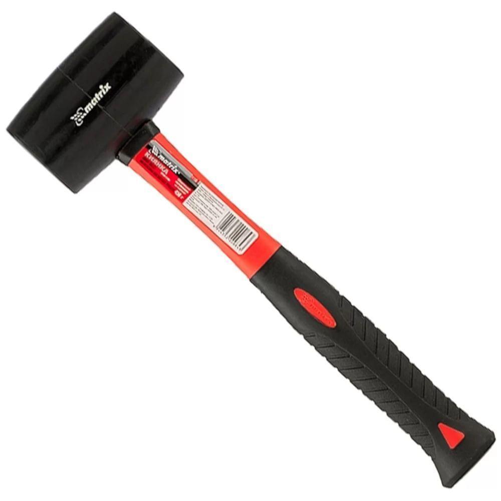 Martelo De Borracha Preto Com Cabo De Fibra De Vidro 450g - 111859 - Mtx - 4