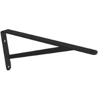 Mão Francesa Reforçada 50 Cm Preta - Mfr-330500-pr - Multivisão - 1