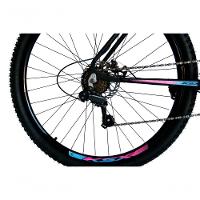 Bicicleta Aro 29 Ksx Sd7 21v Cabos Internos Alumínio Freios A Disco Garfo Suspensão Preto Pink Azul Tamanho 15 - 2