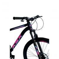 Bicicleta Aro 29 Ksx Sd7 21v Cabos Internos Alumínio Freios A Disco Garfo Suspensão Preto Pink Azul Tamanho 15 - 3