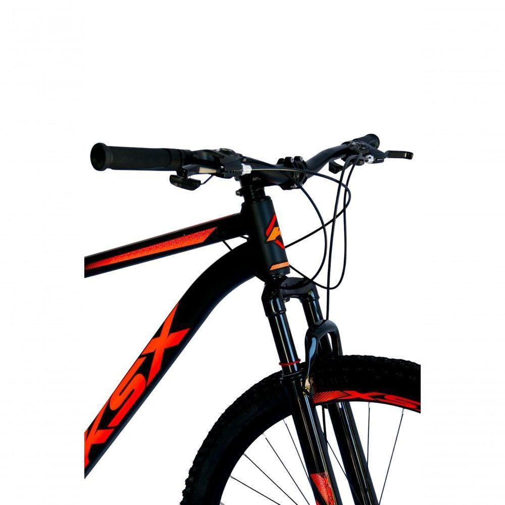 Bicicleta Aro 29 Ksx Sd7 21v Cabos Internos Alumínio Freios A Disco Garfo Suspensão Preto Laranja Tamanho 19 - 3