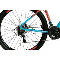 Bicicleta Aro 29 Ksx Sd7 21v Cabos Internos Alumínio Freios A Disco Garfo Suspensão Laranja Azul Tamanho 15