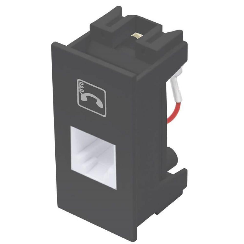 Módulo Tomada Para Telefone Rj11 4 Vias Habitat Black - 4039 - Fame - 1
