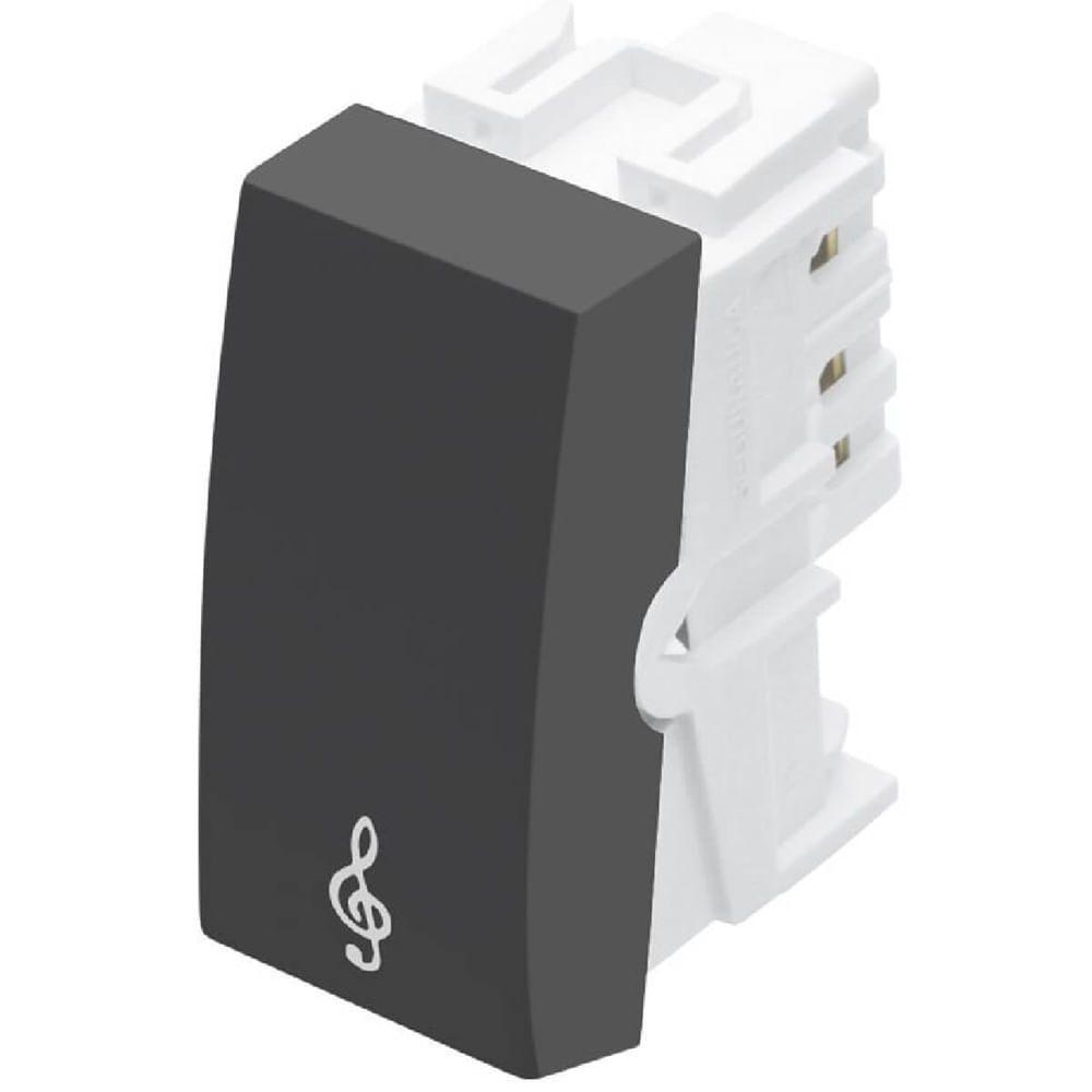 Módulo Pulsador Campainha Habitat Black 16 Amperes 250 Volts - 4030 - Fame - 1