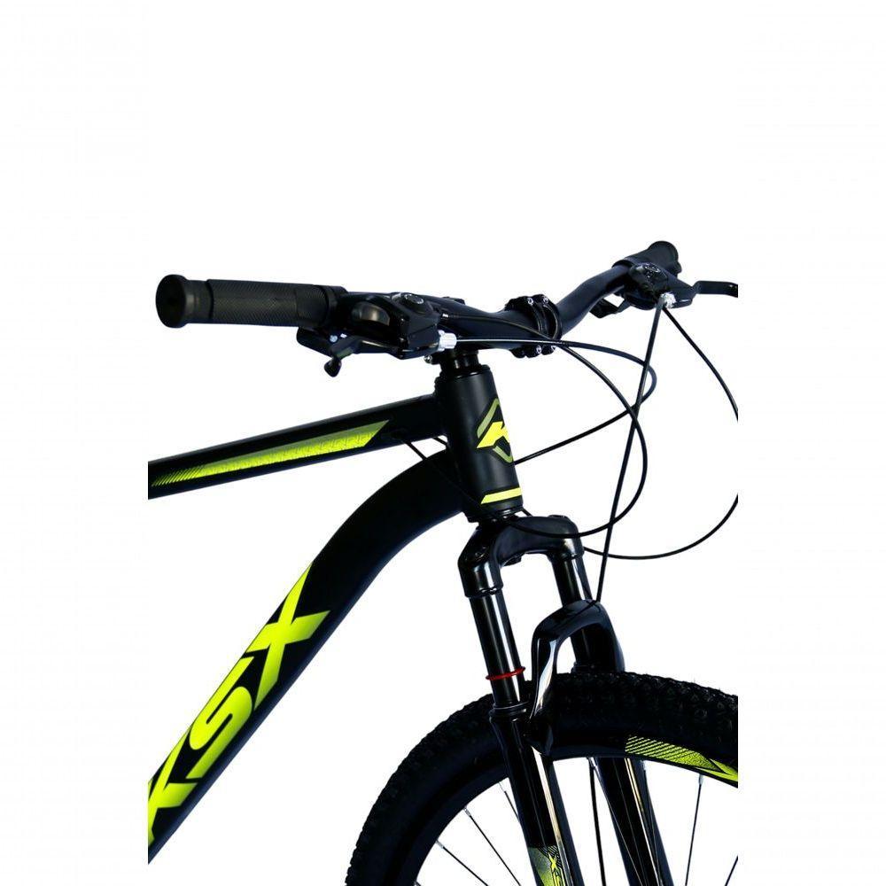 Bicicleta Aro 29 Ksx Sd7 21v Cabos Internos Alumínio Freios A Disco Garfo Suspensão Preto Amarelo Tamanho 19 - 3