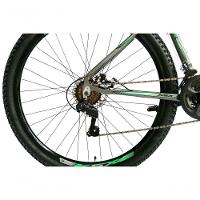 Bicicleta Aro 29 Ksx Sd7 21v Cabos Internos Alumínio Freios A Disco Garfo Suspensão Grafite Verde Tamanho 15