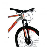 Bicicleta Aro 29 Ksx Sd7 21v Cabos Internos Alumínio Freios A Disco Garfo Suspensão Prata Laranja Tamanho 19