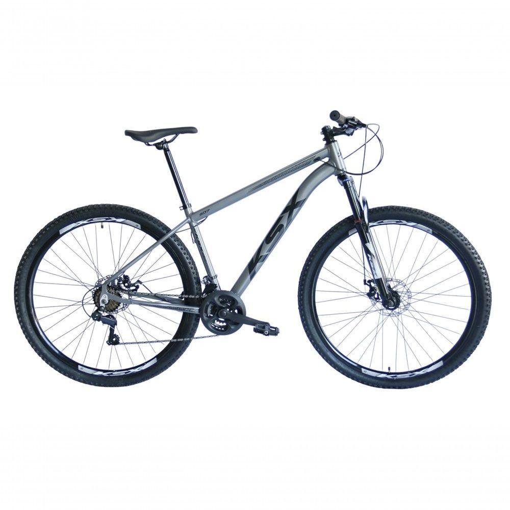 Bicicleta Aro 29 Ksx Sd7 21v Cabos Internos Alumínio Freios A Disco Garfo Suspensão Grafite Preto Tamanho 17 - 1