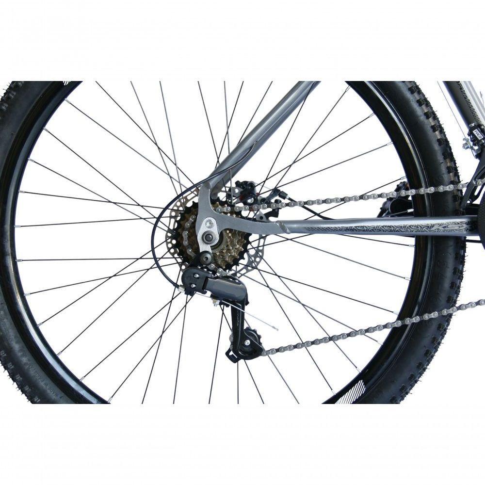 Bicicleta Aro 29 Ksx Sd7 21v Cabos Internos Alumínio Freios A Disco Garfo Suspensão Grafite Preto Tamanho 17 - 4