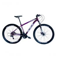 Bicicleta Aro 29 Ksx Sd7 21v Cabos Internos Alumínio Freios A Disco Garfo Suspensão Roxo Branco Tamanho 19 - 1