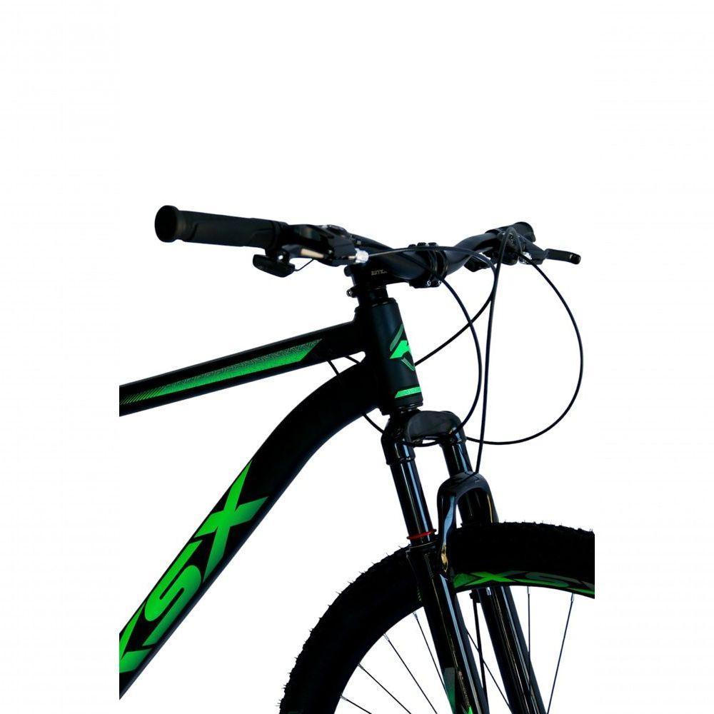 Bicicleta Aro 29 Ksx Sd7 21v Cabos Internos Alumínio Freios A Disco Garfo Suspensão Preto Verde Tamanho 15 - 4