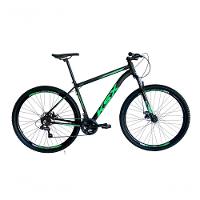 Bicicleta Aro 29 Ksx Sd7 21v Cabos Internos Alumínio Freios A Disco Garfo Suspensão Preto Verde Tamanho 15 - 1