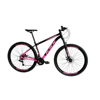 Bicicleta Aro 29 Ksx Sd7 21v Cabos Internos Alumínio Freios A Disco Garfo Suspensão Rosa Preto Tamanho 21