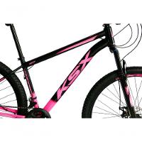 Bicicleta Aro 29 Ksx Sd7 21v Cabos Internos Alumínio Freios A Disco Garfo Suspensão Rosa Preto Tamanho 21 - 3