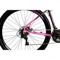Bicicleta Aro 29 Ksx Sd7 21v Cabos Internos Alumínio Freios A Disco Garfo Suspensão Rosa Grafite Tamanho 17 - 2