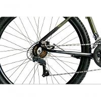 Bicicleta Aro 29 Ksx Sd7 21v Cabos Internos Alumínio Freios A Disco Garfo Suspensão Preto Verde Militar Tamanho 17