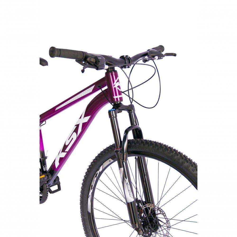 Bicicleta Aro 29 Ksx Sd7 21v Cabos Internos Alumínio Freios A Disco Garfo Suspensão Preto Roxo Tamanho 21 - 3