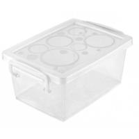 Mini Organizador De Plástico Branco Com Trava 650ml - Or80100 - Ordene - 1