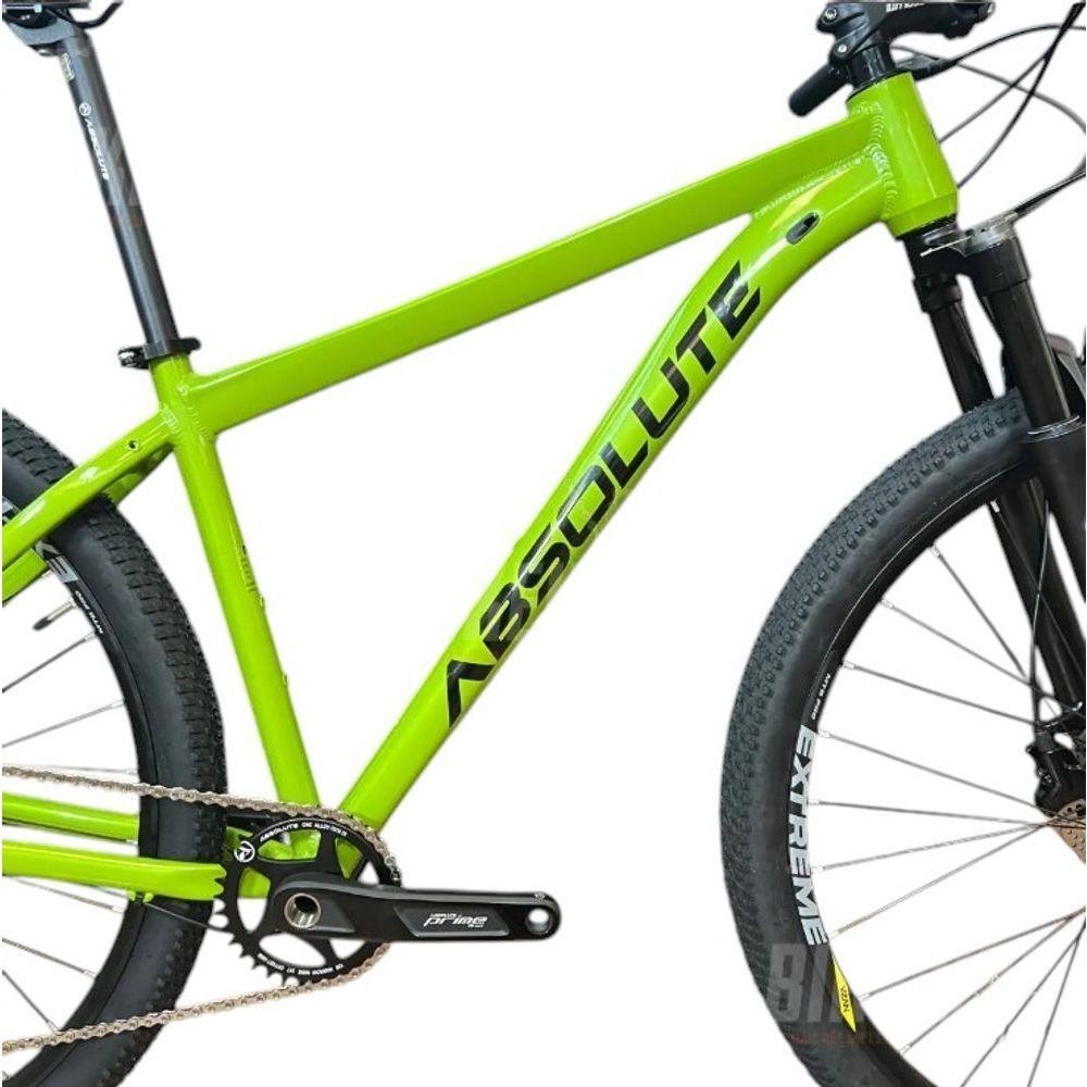 Bike Aro 29 Nero 5 Peças Inteira Absolute 12v Hollowtech Freio Hidráulico K7 11-52 Garfo Trava Guidão - Verde Tam.17 - 2